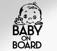 Baby aan boord sticker Schattig lachend kind