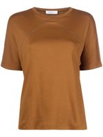 Fabiana Filippi t-shirt à coutures contrastantes - Marron - thumbnail