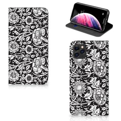 Apple iPhone 11 Pro Max Smart Cover Black Flowers Apple iPhone 11 Pro Max Smart Cover Black Flowers