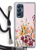 Painted wildflowers: Oppo Find X3 Neo Transparant Hoesje met koord