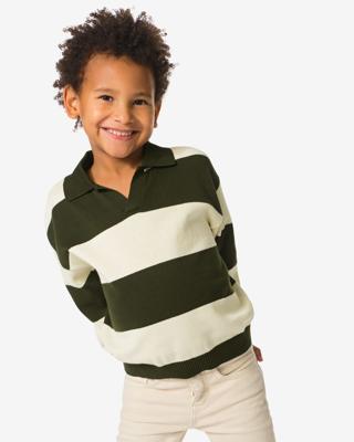 HEMA Kindertrui fijngebreid strepen donkergrijs (donkergrijs)