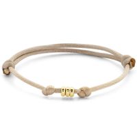 Armband Ringetjes geelgoud-satijn goudkleurig-beige 13-26 cm