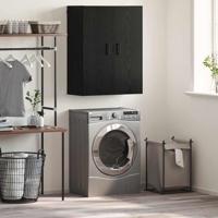 Wandkast Zwart eiken 69.5 x 34 x 90 cm Bewerkt hout