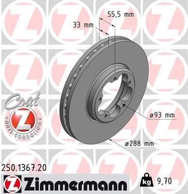 Remschijf Coat Z 250136720