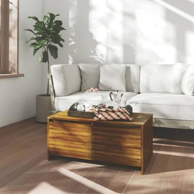 Salontafel 90x50x41,5 cm bewerkt hout bruin eikenkleur