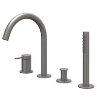 IVY Bond Badrandcombinatie - 4-wegs - mengkraan - draaibare uitloop - uittrekbare handdouche - Geborsteld metal black PVD 6301156 IVY Bond Badrandcombinatie - 4-wegs - mengkraan - draaibare uitloop - uittrekbare handdouche - Geborsteld metal black PVD 6301156