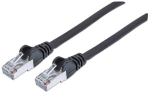 Intellinet 318785 RJ45 Netwerkkabel, patchkabel CAT 6A S/FTP 2.00 m Zwart Folie afscherming, Afscherming gevlochten, Halogeenvrij 1 stuk(s)