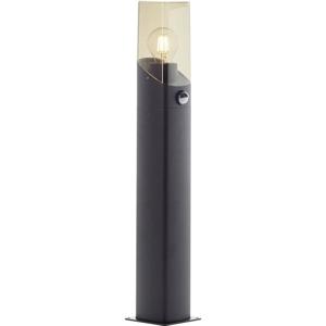 Brilliant Minou 44313/93 Staande buitenlamp E27 Zwart, Rookglas