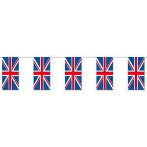 Papieren slinger Engeland/uk - 4 meter - Engelse/uk vlag - Supporter feestartikelen