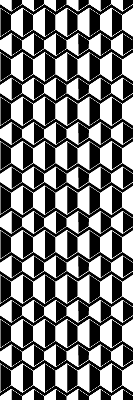 Abstract behang Zwart-witte zeshoeken
