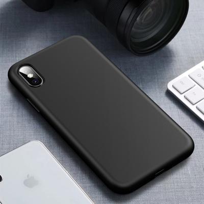 Starry Series schokbestendig stro materiaal + TPU beschermhoes voor iPhone XS Max (zwart)