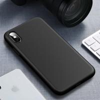 Starry Series schokbestendig stro materiaal + TPU beschermhoes voor iPhone XS Max (zwart)