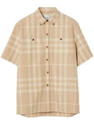 Burberry chemise en coton à carreaux - Tons neutres