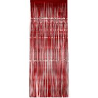 Folie deurgordijn versiering - rood - 244 x 91 cm - glitter and glamour wanden