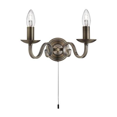 Wandlamp Richmond 2Lt Antique Brass Metal