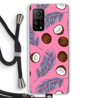Kokosnoot roze: Xiaomi Mi 10T 5G Transparant Hoesje met koord