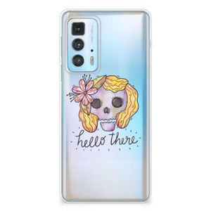 Silicone Back Case Motorola Edge 20 Pro Boho Skull