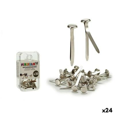 Clip Pincello Zilverkleurig 2 x 9,5 x 5,5 cm Binding Metaal (24 Stuks)