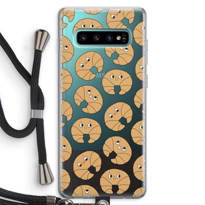 Croissant: Samsung Galaxy S10 Plus Transparant Hoesje met koord