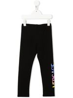 Versace Kids legging à logo imprimé - Noir