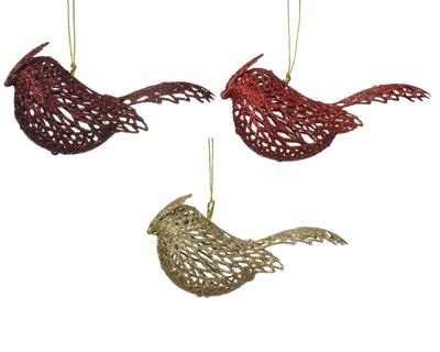 Vogel plastic l4b11h4 cm a3 I kerst - Decoris