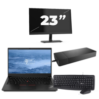 Lenovo ThinkPad E14 - Intel Core i7-10e Generatie - 14 inch - 16GB RAM - 256GB SSD - Windows 11 + 1x 23 inch Monitor