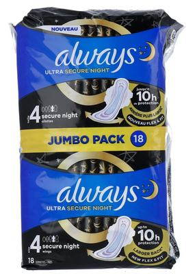 Always Maandverband Ultra Night Met Vleugels