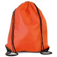 4x stuks sport gymtas/draagtas oranje met rijgkoord 34 x 44 cm van polyester