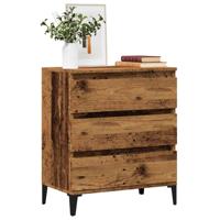 Dressoir 60x35x70 cm bewerkt hout oud houtkleurig Dressoir 60x35x70 cm bewerkt hout oud houtkleurig