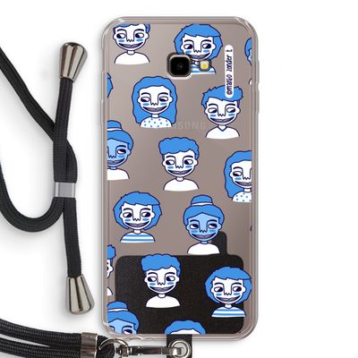 Gezichtjes: Samsung Galaxy J4 Plus Transparant Hoesje met koord