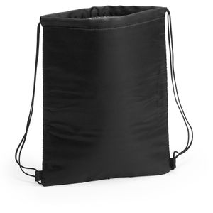 Zwarte koeltas rugzak/gymtas 32 x 42 cm met drawstring/rijgkoord   -