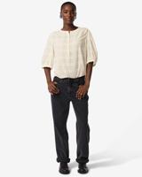 HEMA Damesblouse Drew Ruiten Gebroken Wit (gebroken wit)