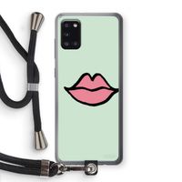 Kusje: Samsung Galaxy A31 Transparant Hoesje met koord