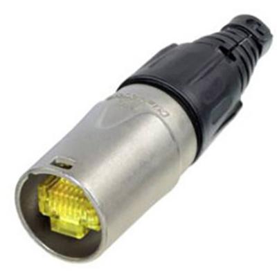 Neutrik NE8MX Neutrik Econ NE8MX - etherCON RJ45 kabelstekkerbescherming nikkel NE8MX Stekker, recht Aantal polen (sensoren) 8P8C Geel, Zwart 1 stuk(s)
