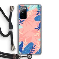 Tropisch: Samsung Galaxy S20 FE / S20 FE 5G Transparant Hoesje met koord