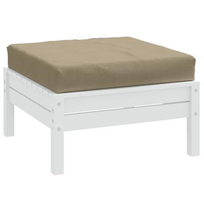 VidaXL Palletkussen 60x60x9,5 cm stof gemêleerd taupe