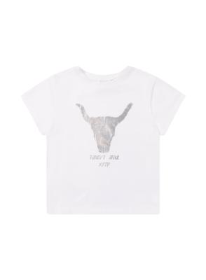 Kids Knitted Bull T-Shirt Soft White