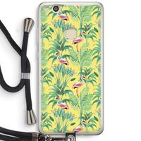 Flamingo party: Huawei Ascend P10 Lite Transparant Hoesje met koord