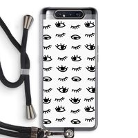 Eye pattern #2: Samsung Galaxy A80 Transparant Hoesje met koord
