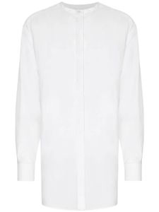 Dolce & Gabbana chemise mi-longue à design sans col - Blanc