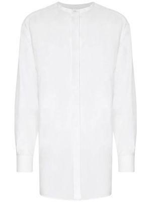 Dolce & Gabbana chemise mi-longue à design sans col - Blanc