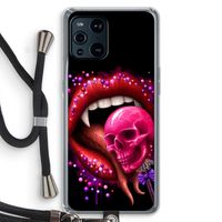 Dodelijk zoet: Oppo Find X3 Transparant Hoesje met koord