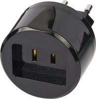 Brennenstuhl Travel Adapter USA => Euro with 2,5A fuse| per 5 - 1508500010 - thumbnail