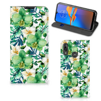 Motorola Moto E6 Plus Smart Cover Orchidee Groen - thumbnail