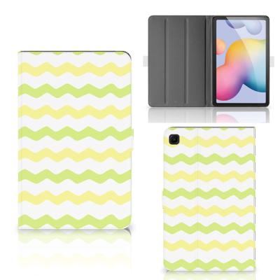 Samsung Galaxy Tab S6 Lite | S6 Lite (2022) Tablet Hoes Waves Yellow Samsung Galaxy Tab S6 Lite | S6 Lite (2022) Tablet Hoes Waves Yellow