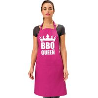 BBQ Queen barbecueschort/ keukenschort roze dames - thumbnail