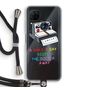 Smile: Huawei P40 Lite Transparant Hoesje met koord