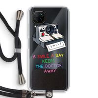 Smile: Huawei P40 Lite Transparant Hoesje met koord