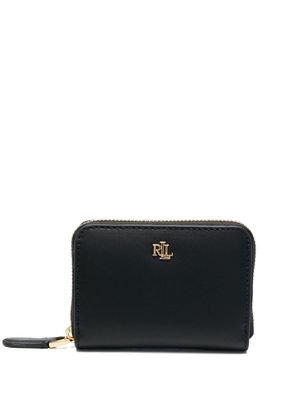 Lauren Ralph Lauren portefeuille en cuir à plaque logo - Noir