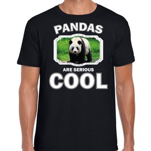 Dieren grote panda t-shirt zwart heren - pandas are cool shirt 2XL  -